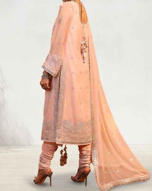 EMBROIDERED CHIFFON STITCHED 3 PCS