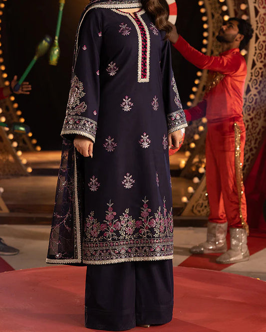 EMBROIDERED SILK UNSTITCHED 3 PCS