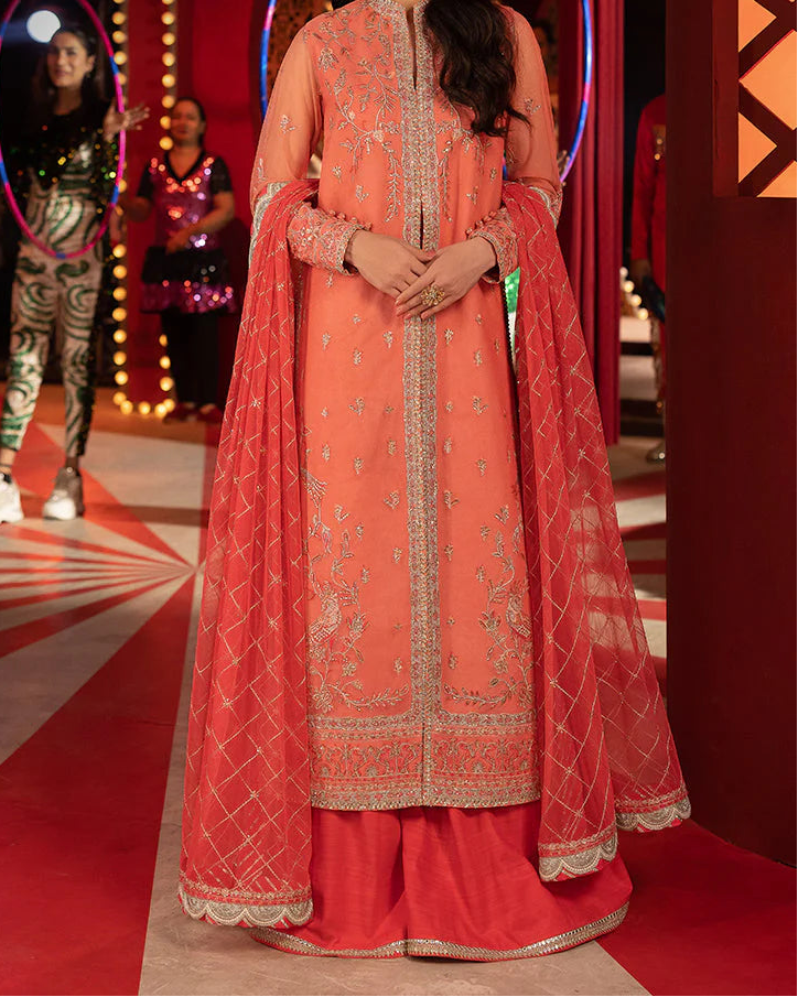 Embroidered Net 3 Pcs