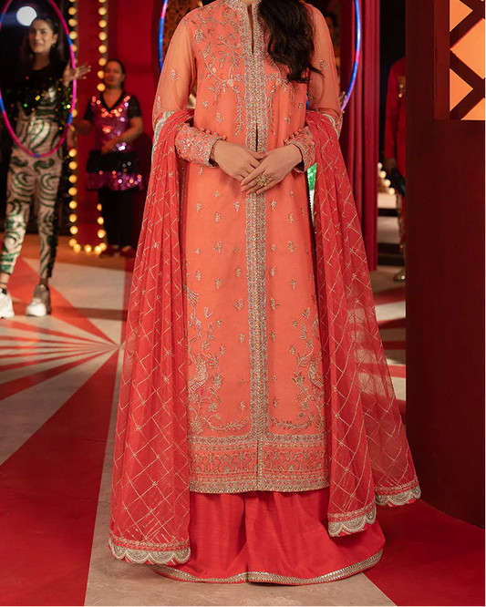 Embroidered Net 3 Pcs