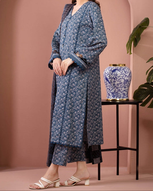 Unstitched Printed Lawn 3 Piece