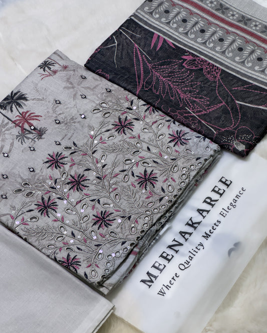 Embroidered Cutwork Banadora Lawn