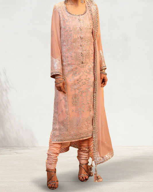 EMBROIDERED CHIFFON STITCHED 3 PCS